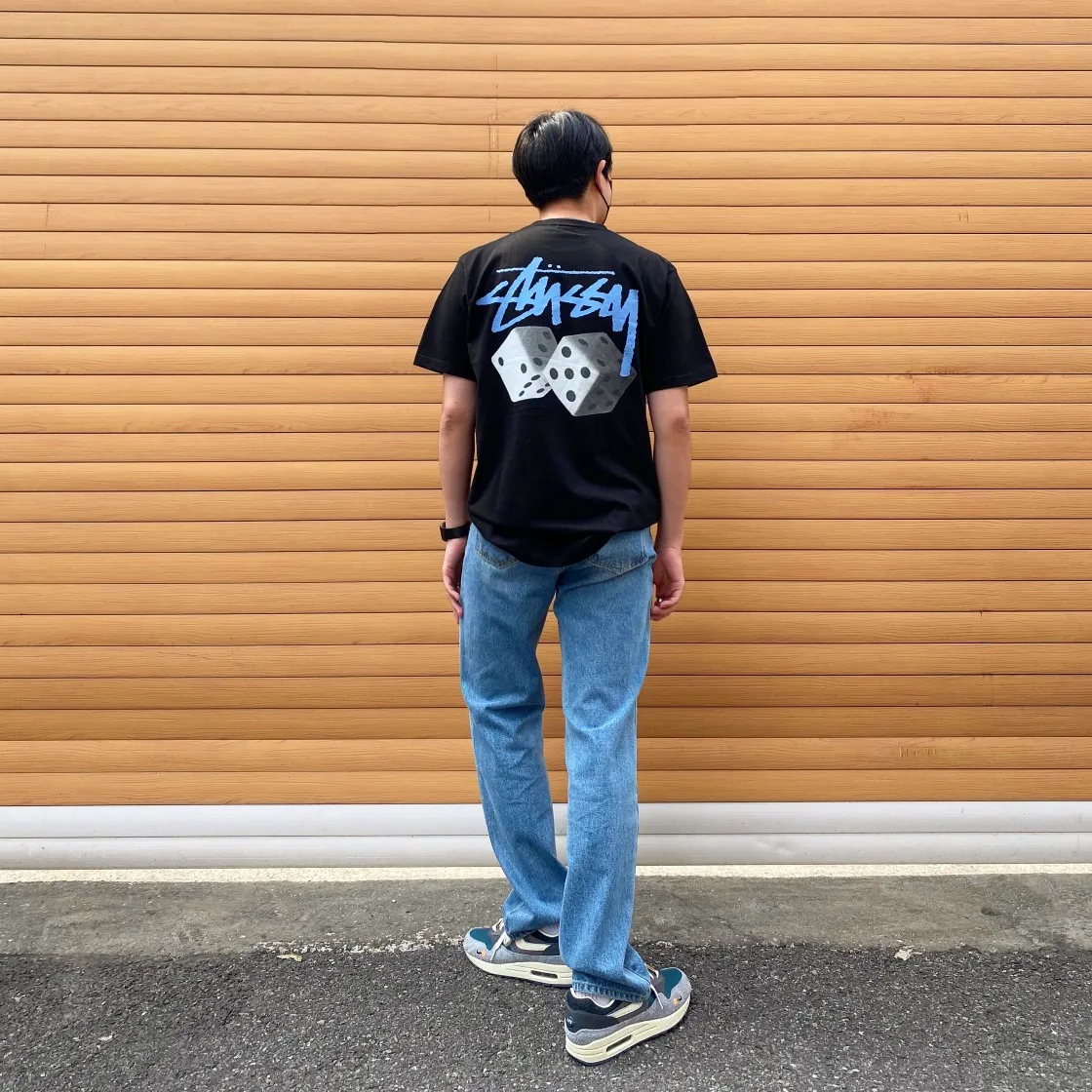 스투시 롤 더 다이스 피그먼트 다이드 티셔츠 블랙 thumbnail 5