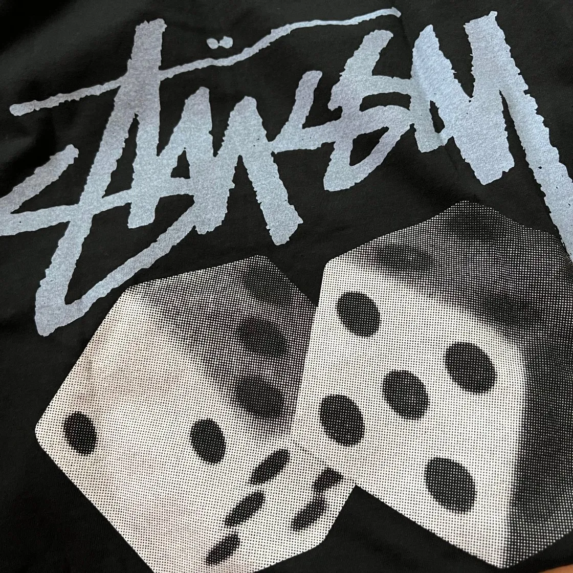 스투시 롤 더 다이스 피그먼트 다이드 티셔츠 블랙 thumbnail 7