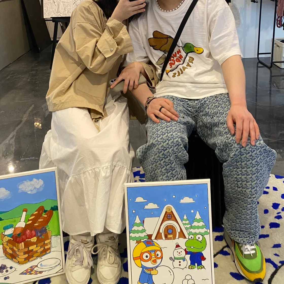 휴먼 메이드 x 카우스 #2 티셔츠 화이트 thumbnail 2