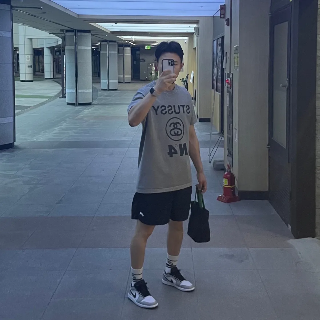 스투시 피그먼트 다이드 스투시 No.4 티셔츠 그레이 thumbnail 3