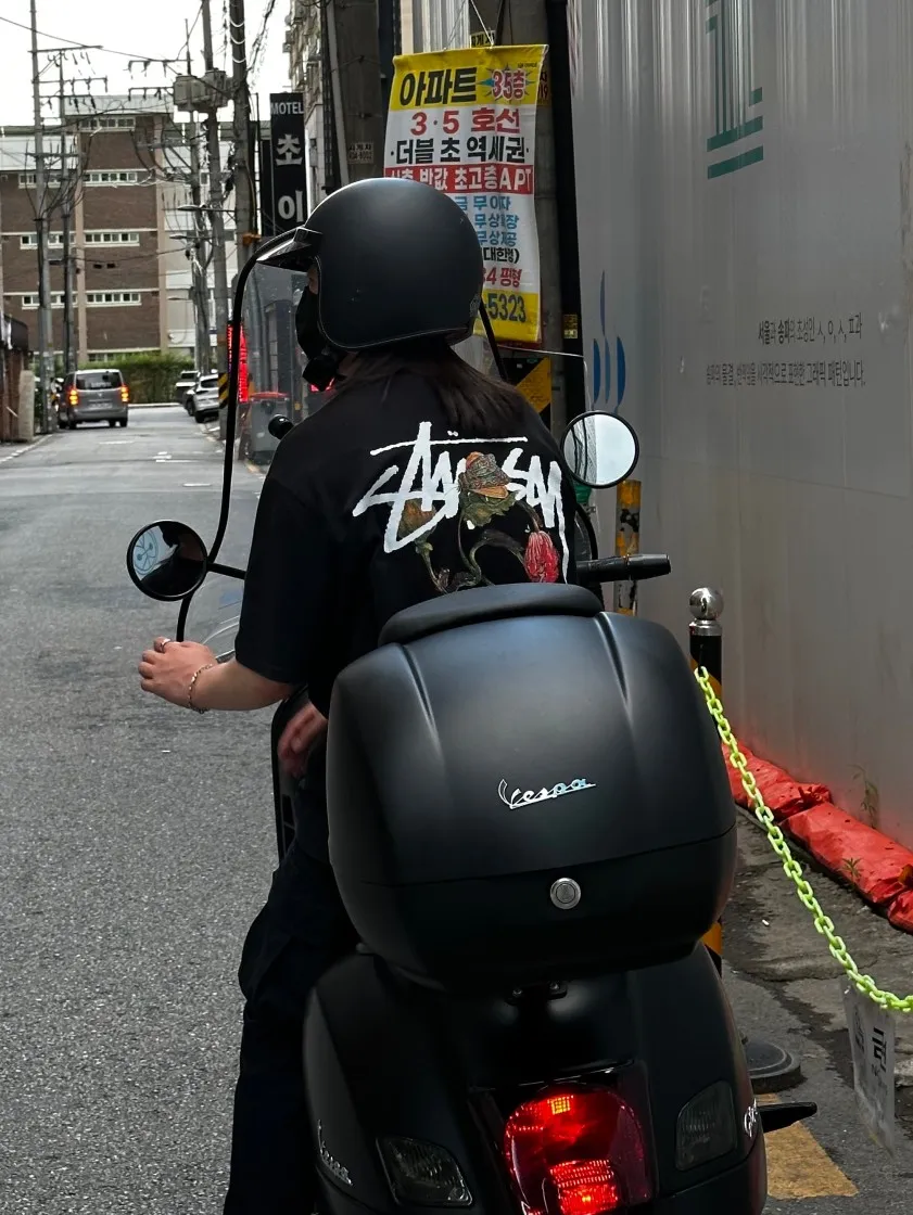 스투시 위더드 플라워 티셔츠 블랙 thumbnail 3