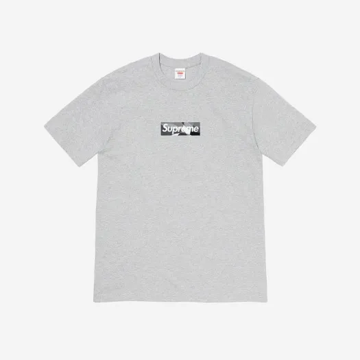 슈프림 x 에밀리오 푸치 박스로고 티셔츠 헤더 그레이 블랙 - 21SS
