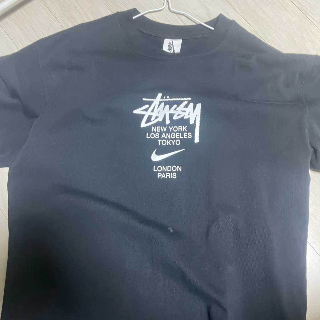 나이키 x 스투시 월드투어 티셔츠 블랙 - 아시아 thumbnail 7