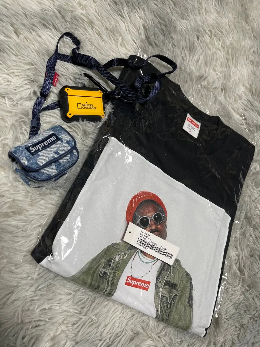 슈프림 안드레 3000 티셔츠 블랙 - 22FW thumbnail 5