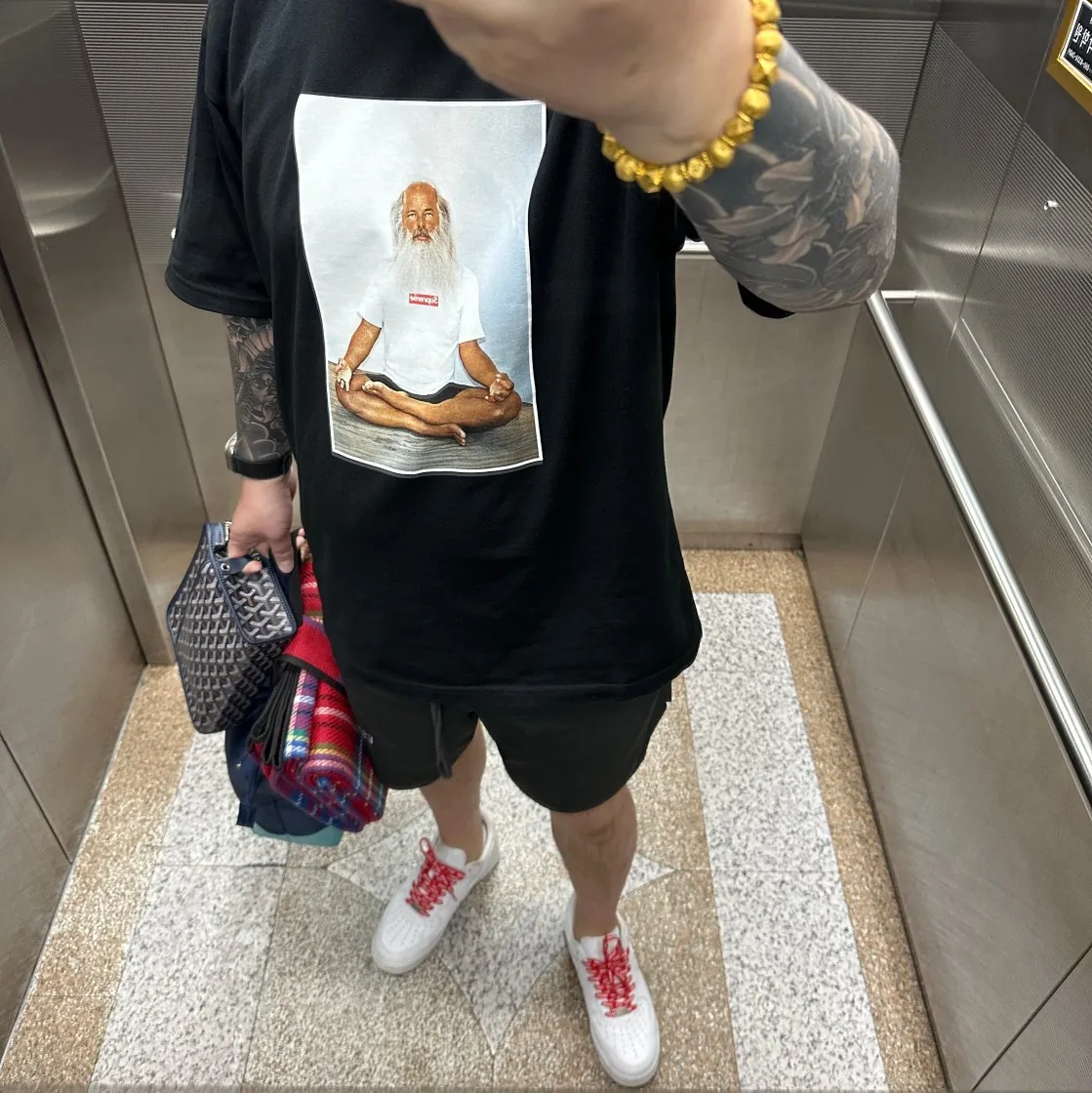 슈프림 릭 루빈 티셔츠 블랙 - 21FW thumbnail 4