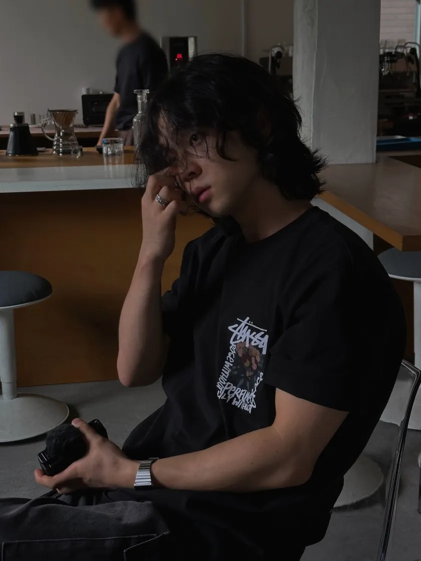 스투시 카멜리아 피그먼트 다이드 티셔츠 블랙 thumbnail 3