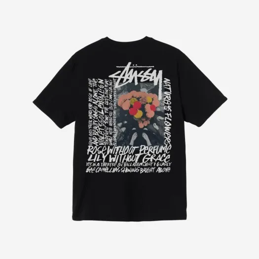 스투시 카멜리아 피그먼트 다이드 티셔츠 블랙