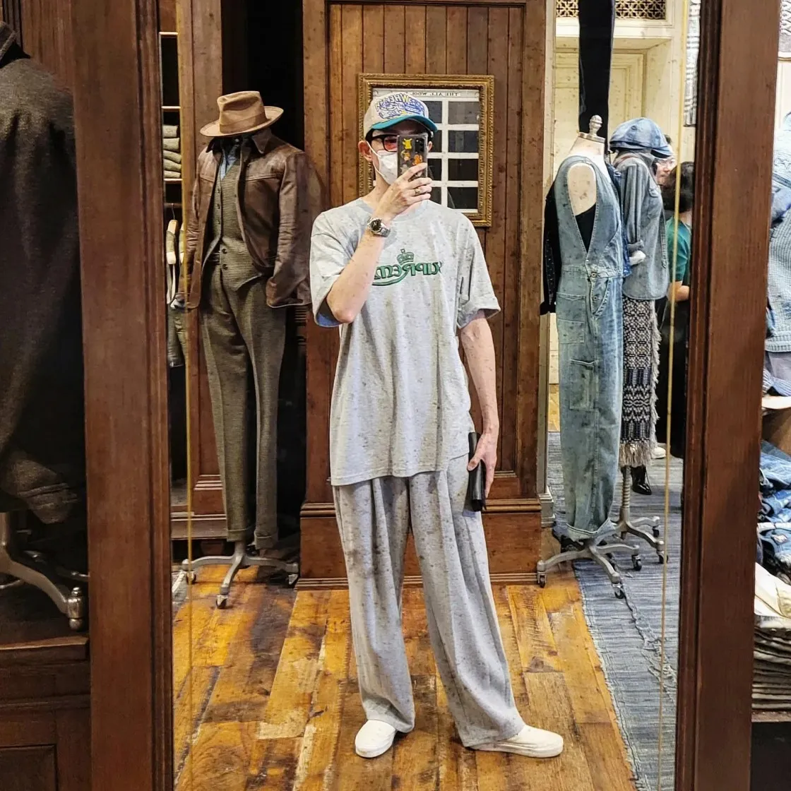 슈프림 크라운 티셔츠 헤더 그레이 - 23SS thumbnail 3