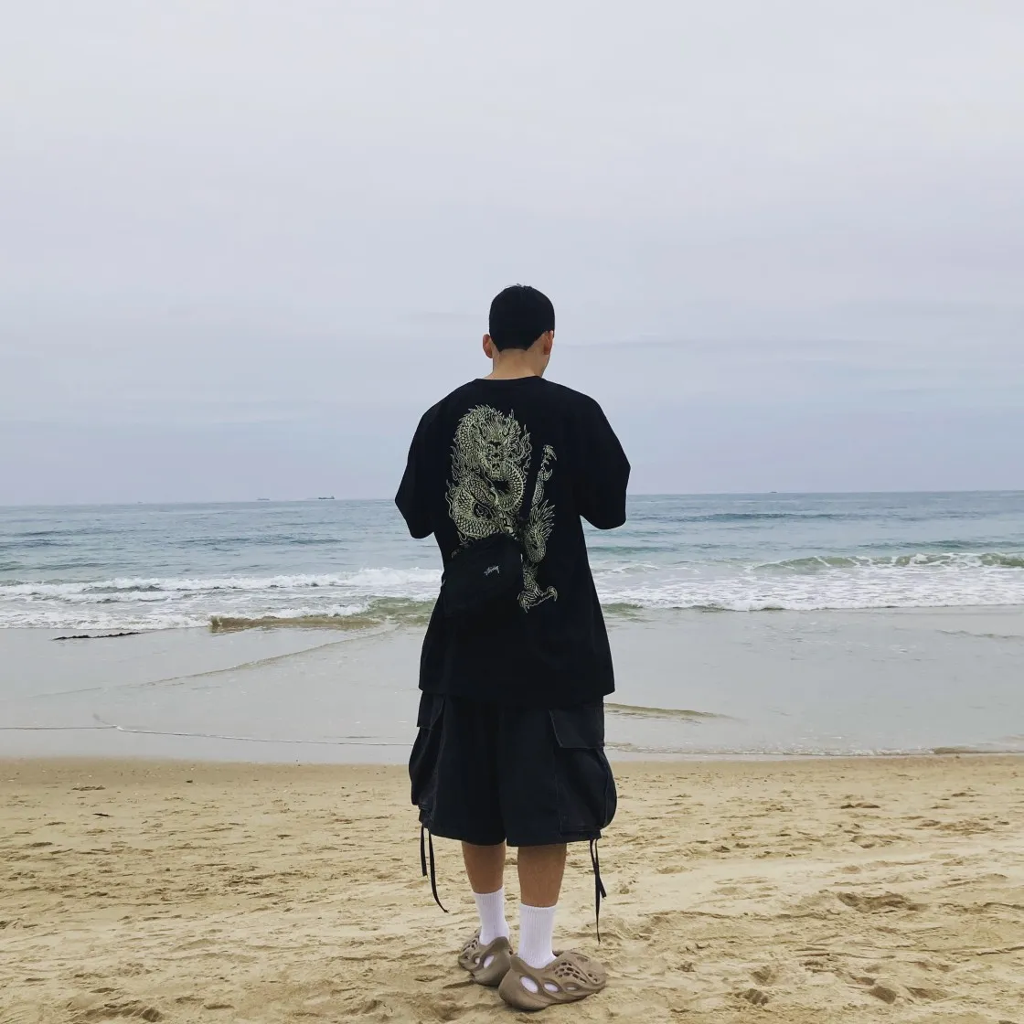 스투시 드래곤 티셔츠 블랙 thumbnail 3