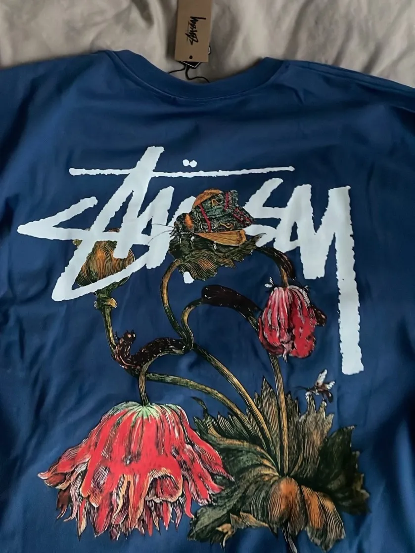 스투시 위더드 플라워 티셔츠 미드나잇 thumbnail 8