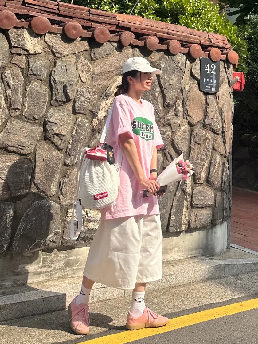 슈프림 뉴욕 티셔츠 라이트 핑크 - 23SS thumbnail 4