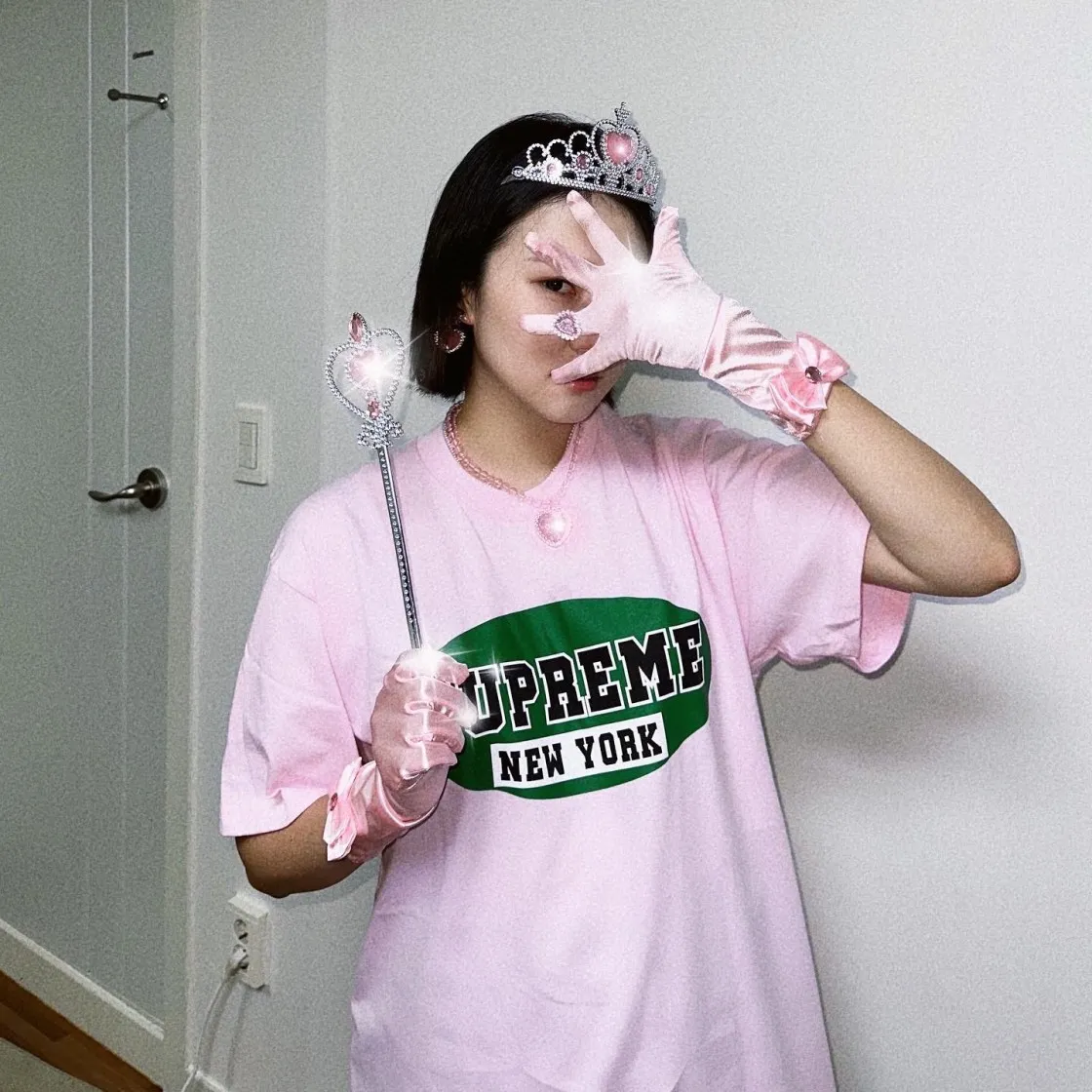 슈프림 뉴욕 티셔츠 라이트 핑크 - 23SS thumbnail 6