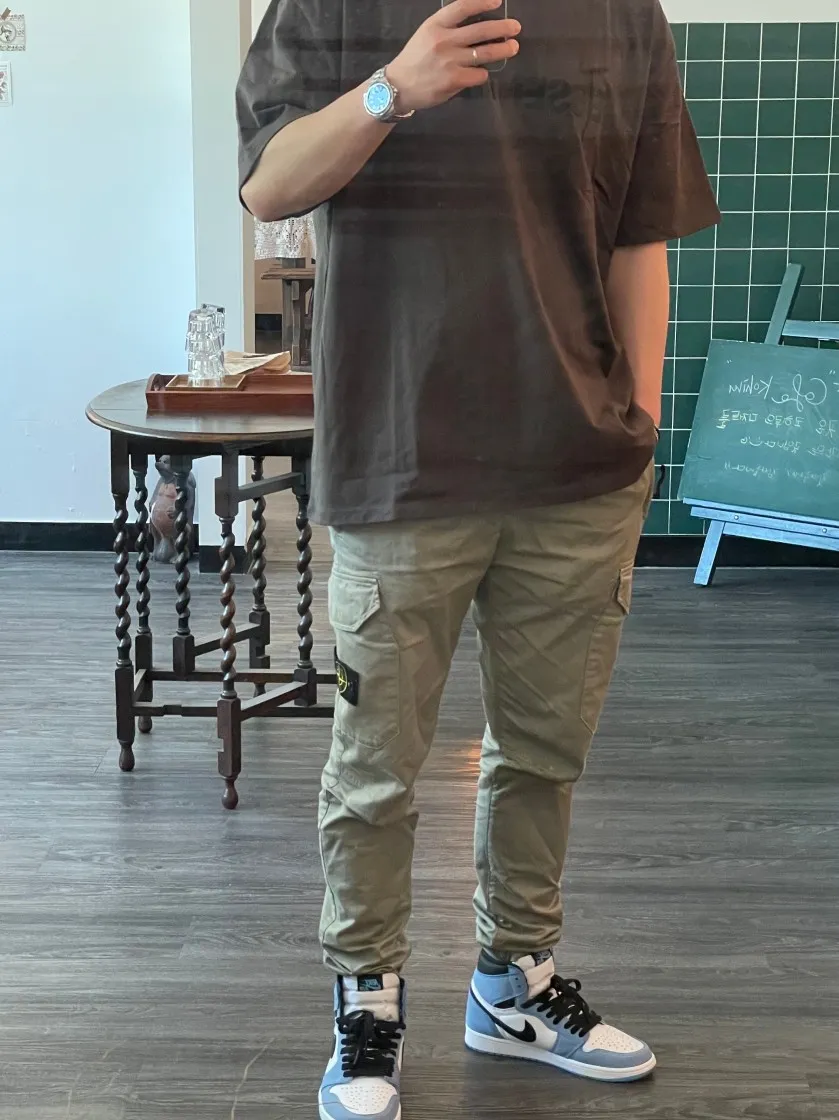 에센셜 3D 실리콘 아플리케 박시 티셔츠 웨더드 블랙 - 20FW thumbnail 7