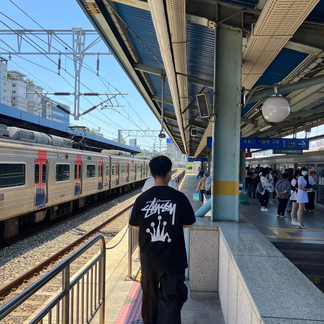 스투시 스탁 크라운 티셔츠 블랙 thumbnail 5