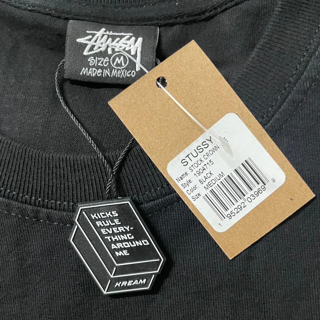 스투시 스탁 크라운 티셔츠 블랙 thumbnail 6
