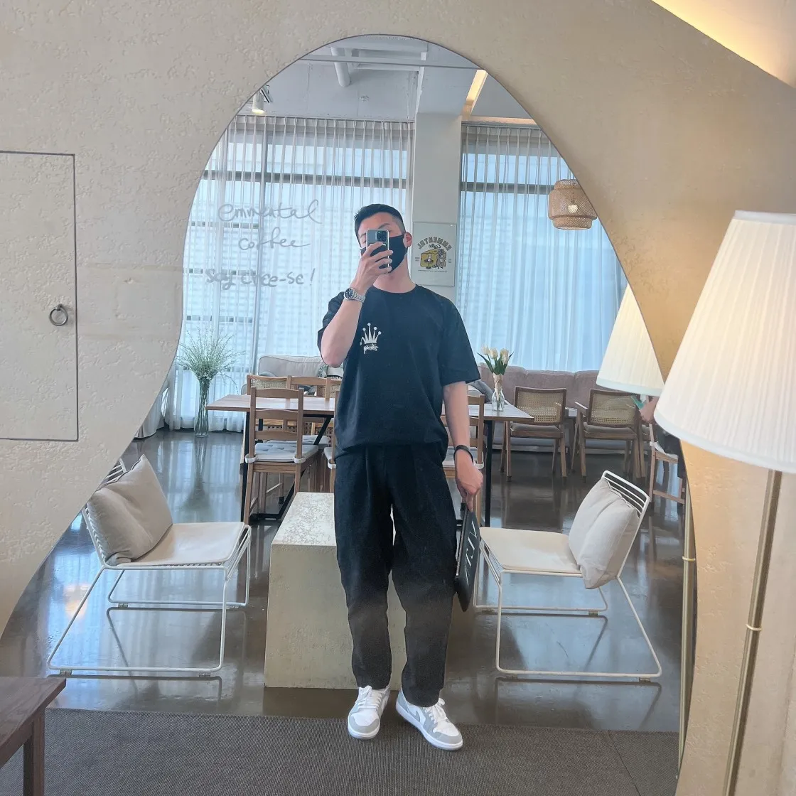 스투시 스탁 크라운 티셔츠 블랙 thumbnail 7