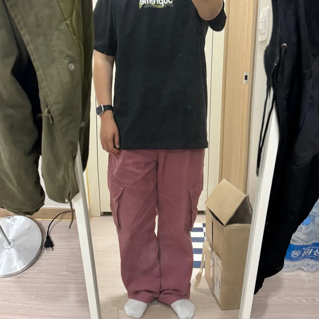 슈프림 박스로고 티셔츠 블랙 - 23FW thumbnail 8