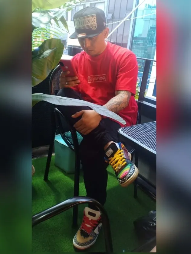 슈프림 x 카우스 초크 로고 티셔츠 레드 - 21SS thumbnail 7