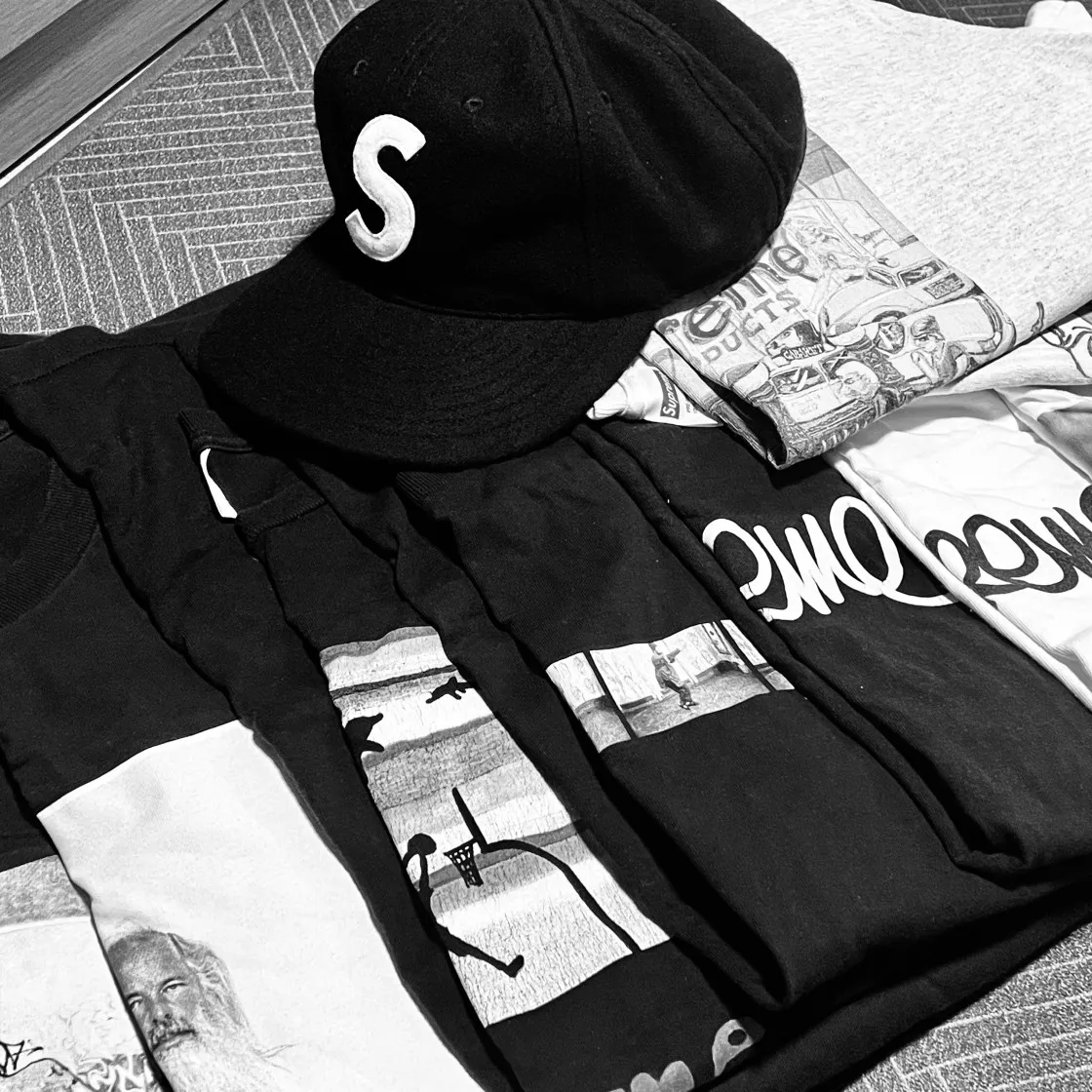 슈프림 핸드스타일 티셔츠 블랙 - 22SS thumbnail 5