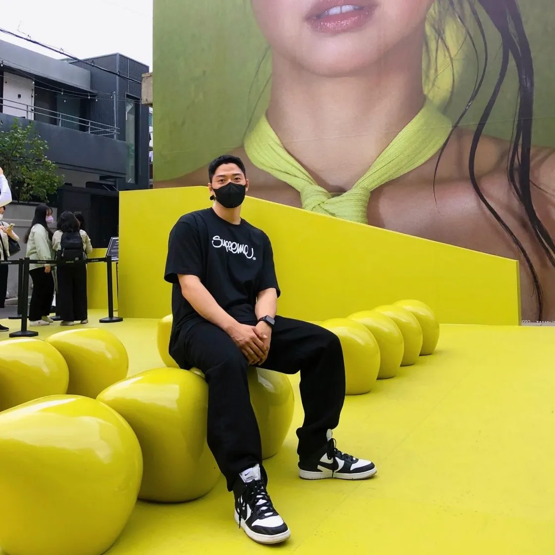 슈프림 핸드스타일 티셔츠 블랙 - 22SS thumbnail 6