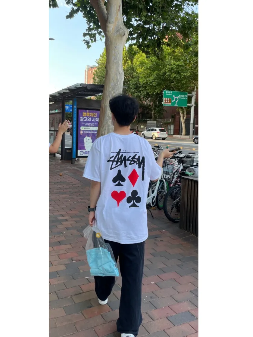 스투시 풀 덱 2 티셔츠 화이트 thumbnail 9