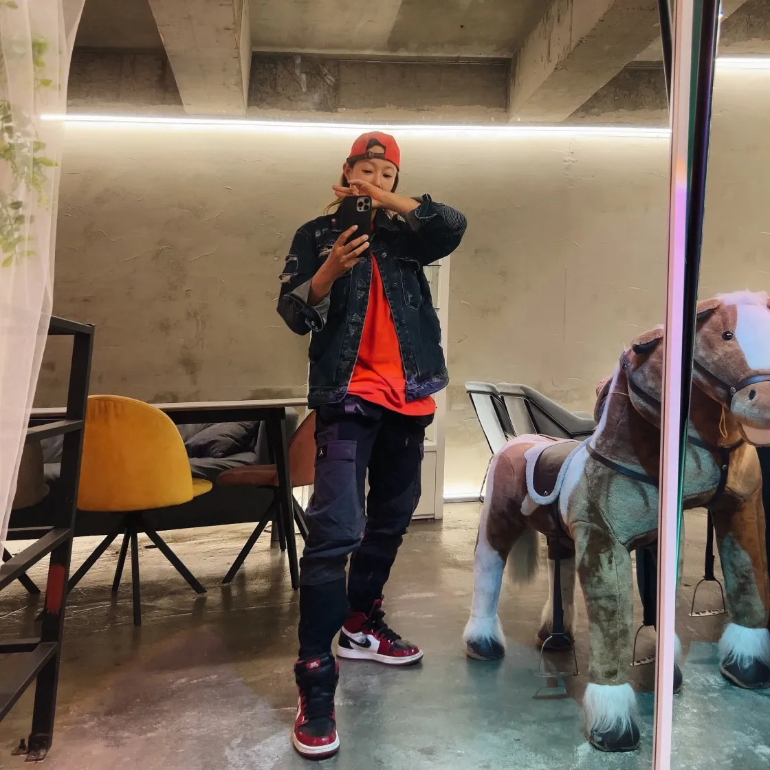 스투시 스탁 도버 스트리트 마켓 LA 티셔츠 레드 thumbnail 3