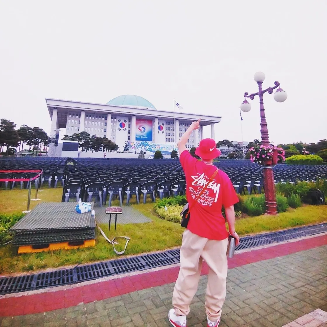 스투시 스탁 도버 스트리트 마켓 LA 티셔츠 레드 thumbnail 6