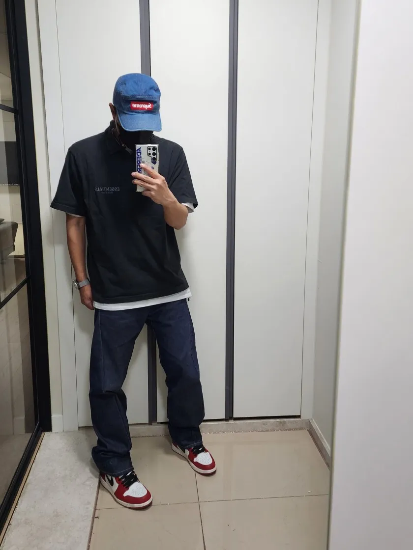 에센셜 코어 컬렉션 숏슬리브 폴로 블랙 thumbnail 5