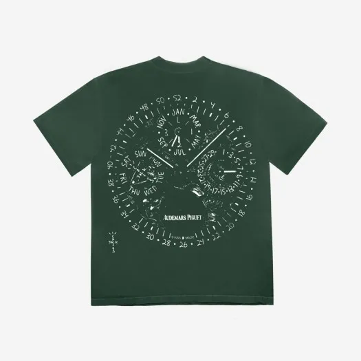 트래비스 스캇 캑터스 잭 x 오데마 피게 워치 페이스 티셔츠 그린