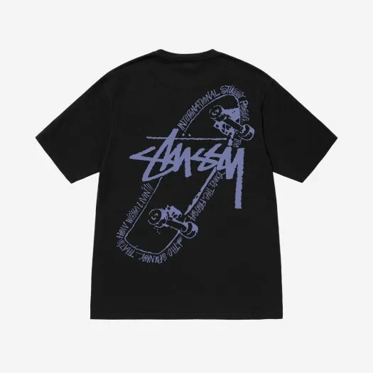 스투시 스케이트 파시 피그먼트 다이드 티셔츠 블랙