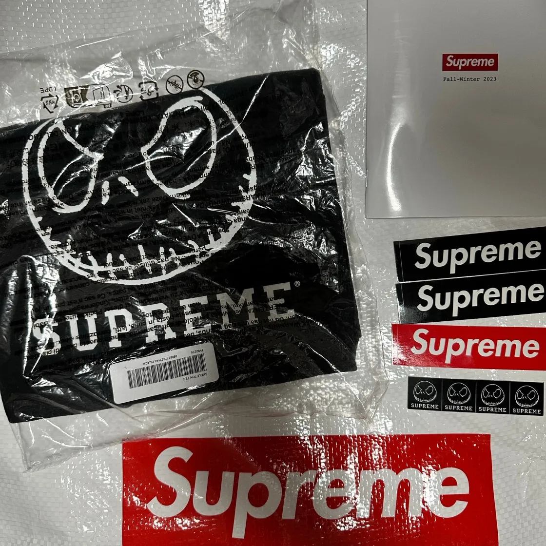 슈프림 스켈레톤 티셔츠 블랙 - 23FW thumbnail 6