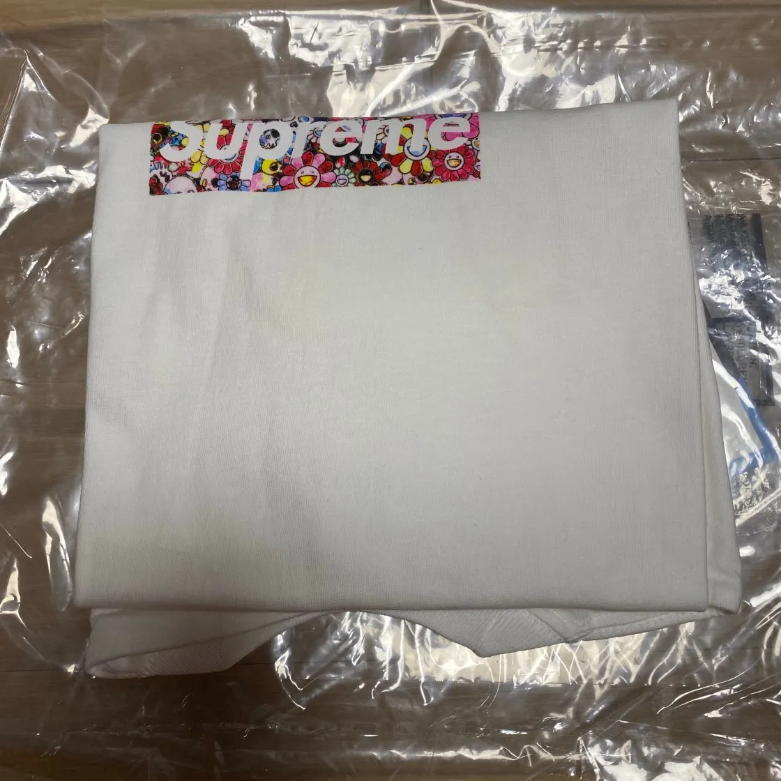 슈프림 x 무라카미 다카시 코비드-19 릴리프 박스로고 티셔츠 화이트 - 20SS thumbnail 3