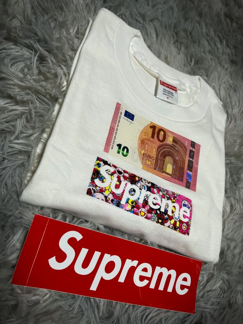 슈프림 x 무라카미 다카시 코비드-19 릴리프 박스로고 티셔츠 화이트 - 20SS thumbnail 8