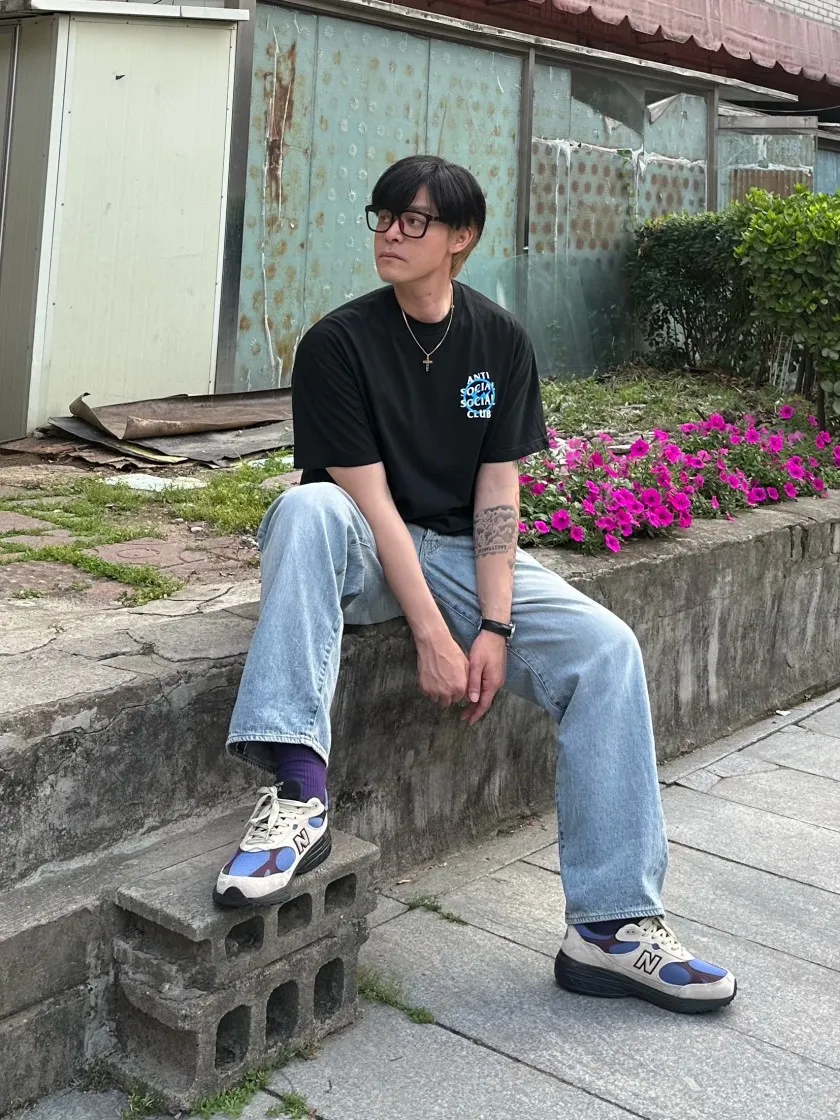 안티 소셜 소셜 클럽 x 프라그먼트 블루 볼트 티셔츠 thumbnail 4