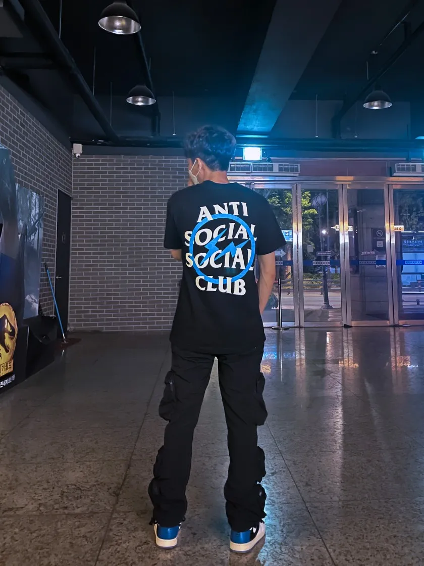안티 소셜 소셜 클럽 x 프라그먼트 블루 볼트 티셔츠 thumbnail 7