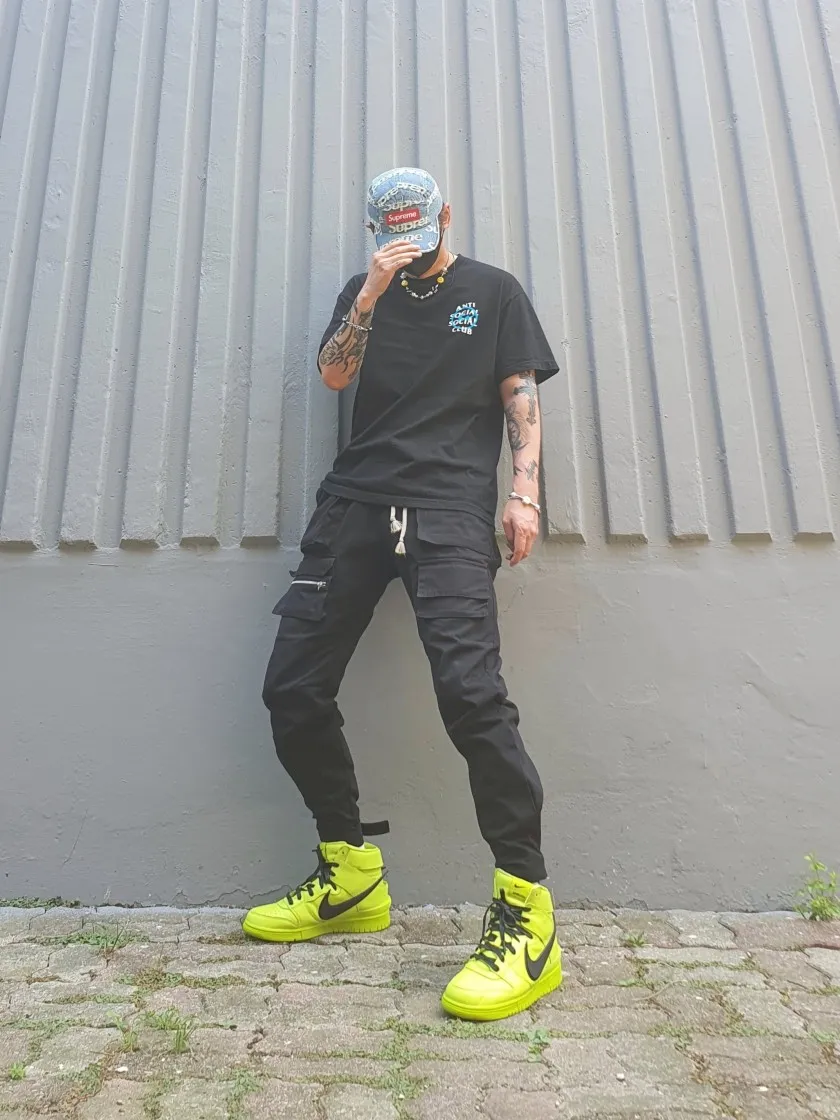 안티 소셜 소셜 클럽 x 프라그먼트 블루 볼트 티셔츠 thumbnail 9