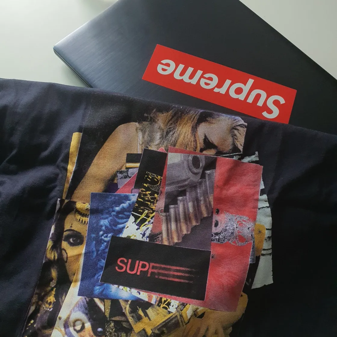 슈프림 스택 티셔츠 블랙 - 21FW thumbnail 2