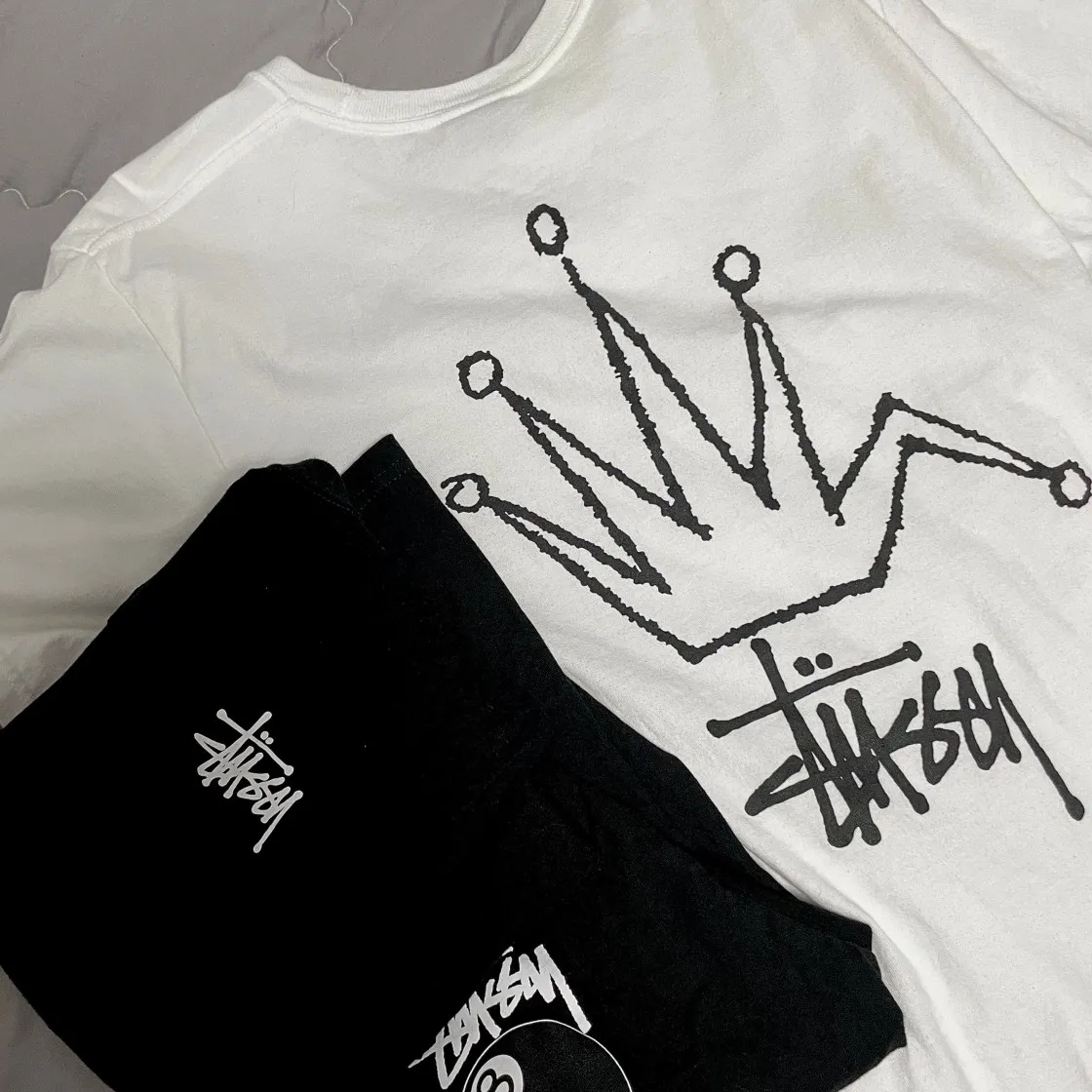 스투시 브로큰 크라운 티셔츠 화이트 thumbnail 6