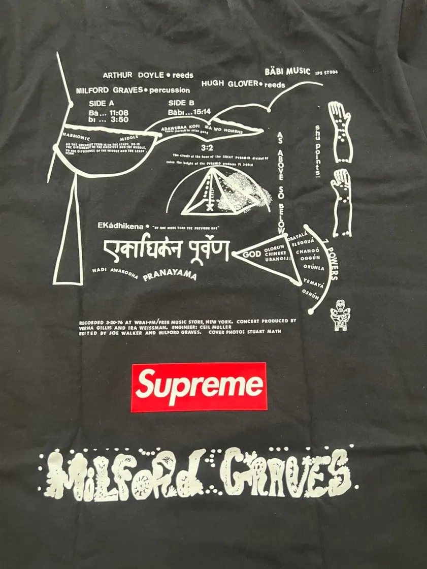 슈프림 밀포드 그레이브스 티셔츠 블랙 - 22FW thumbnail 7