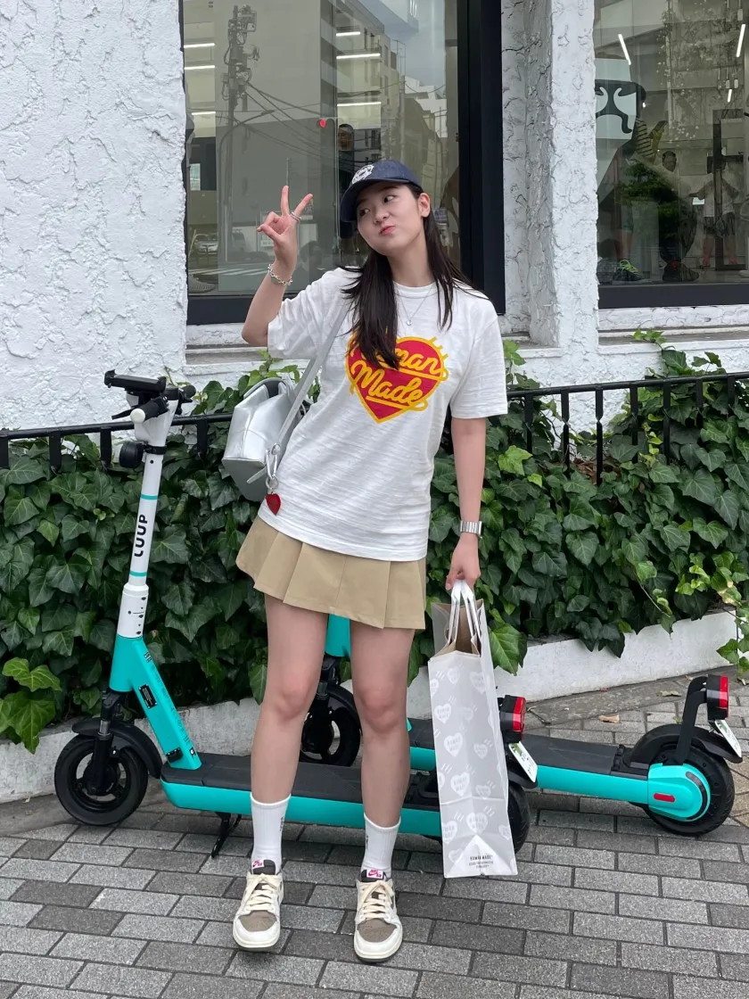 휴먼 메이드 하트 티셔츠 화이트 thumbnail 2