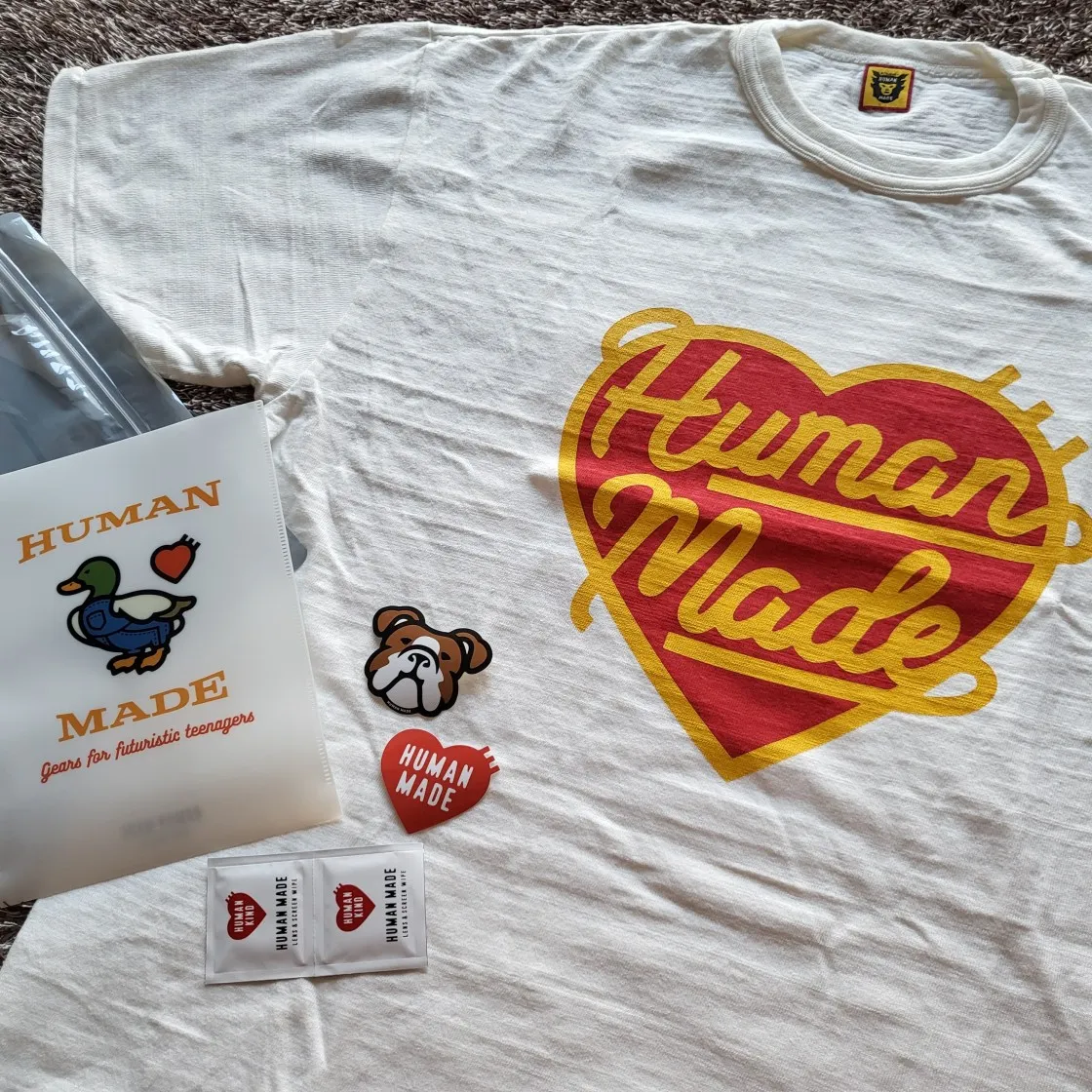 휴먼 메이드 하트 티셔츠 화이트 thumbnail 5