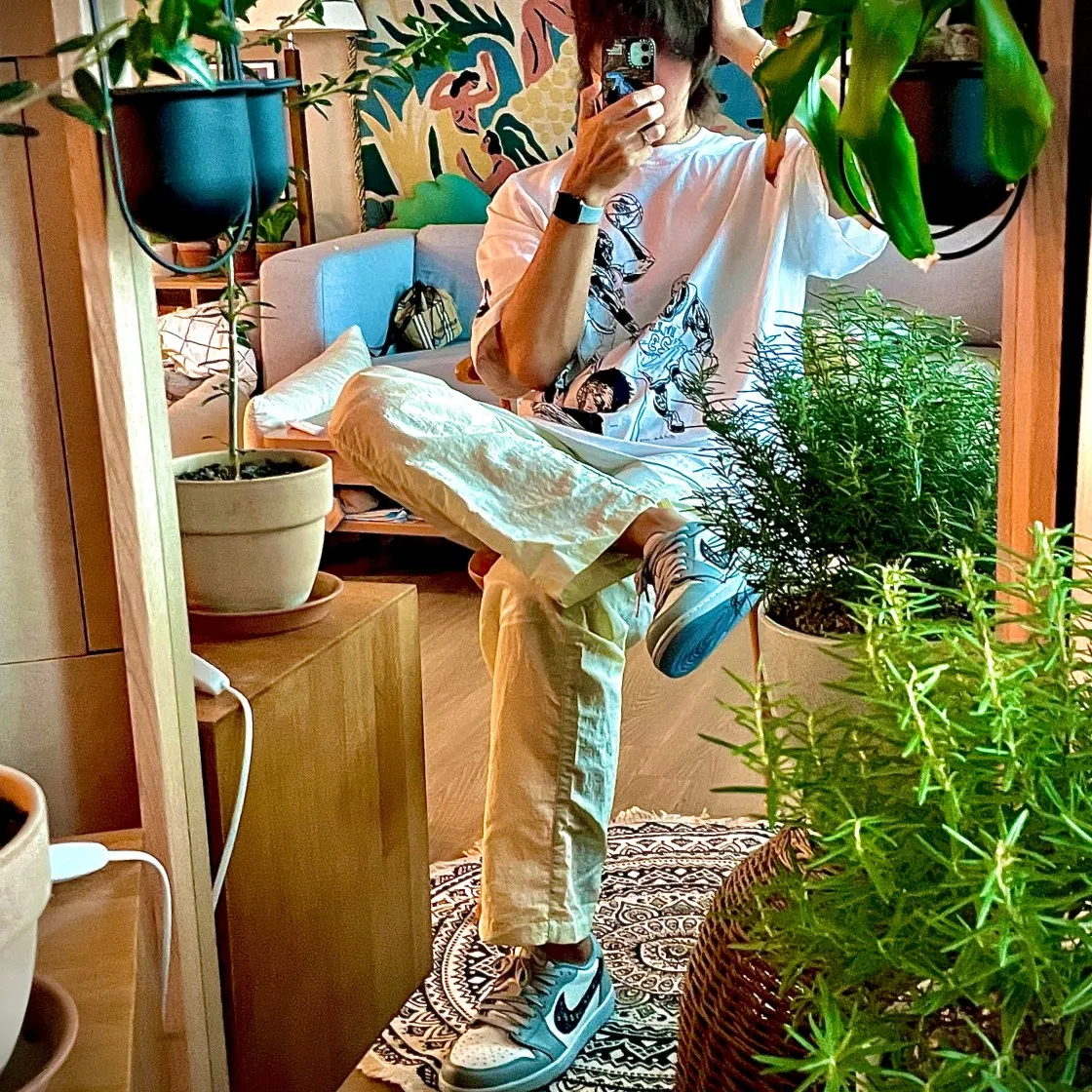 조던 x 오프화이트 숏슬리브 티셔츠 화이트 - 아시아 thumbnail 5