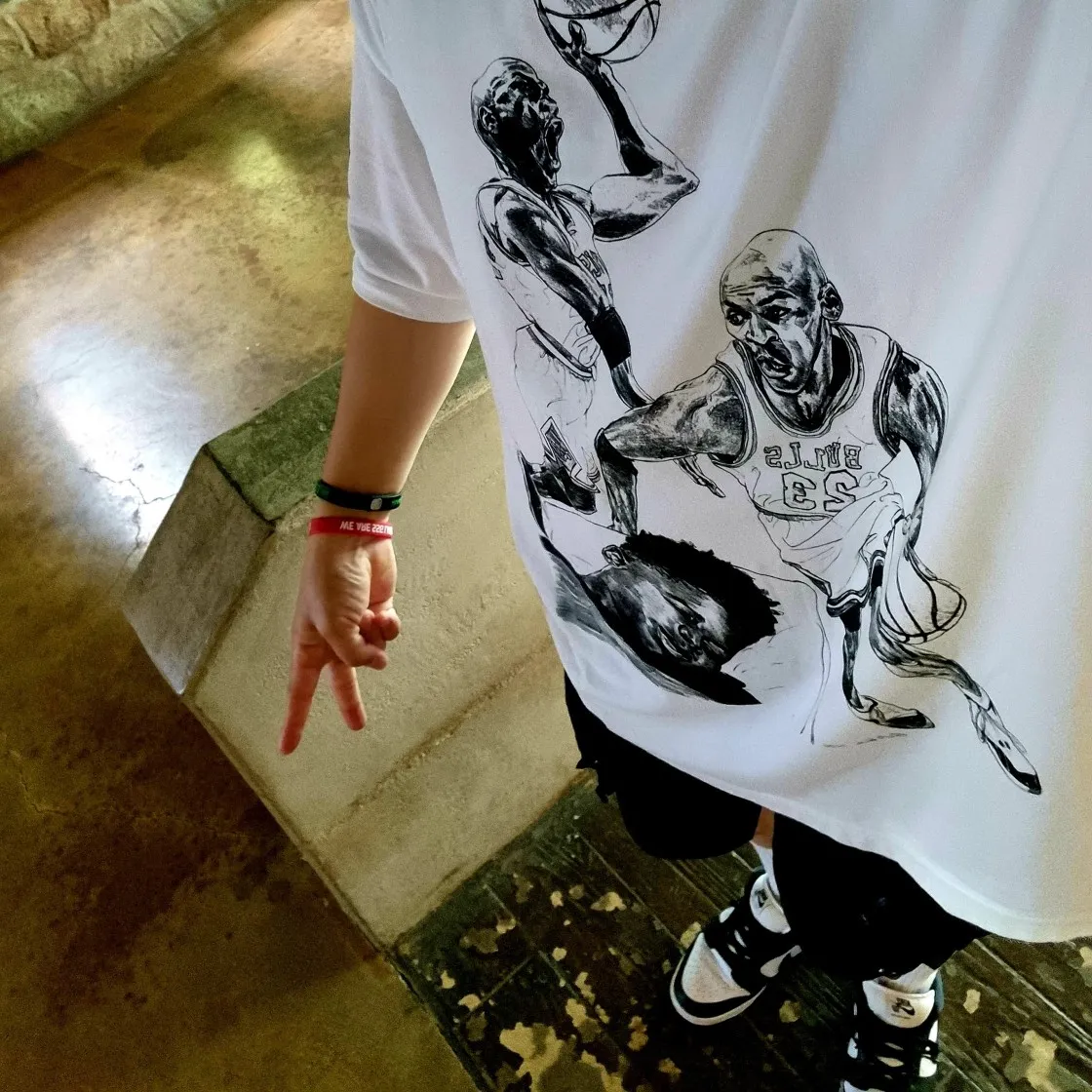 조던 x 오프화이트 숏슬리브 티셔츠 화이트 - 아시아 thumbnail 7