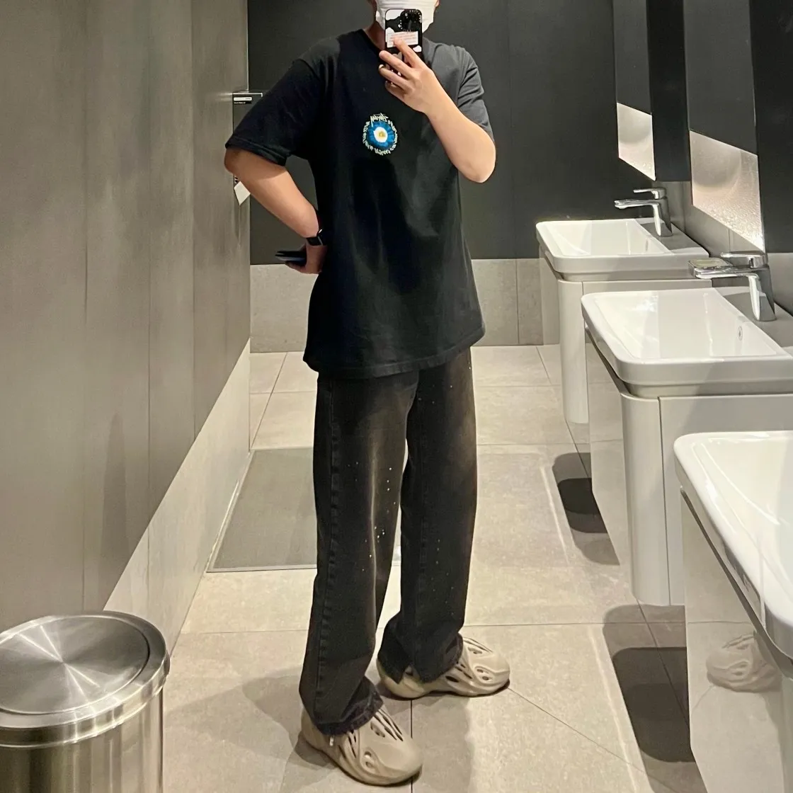 스투시 코스모스 티셔츠 블랙 thumbnail 3