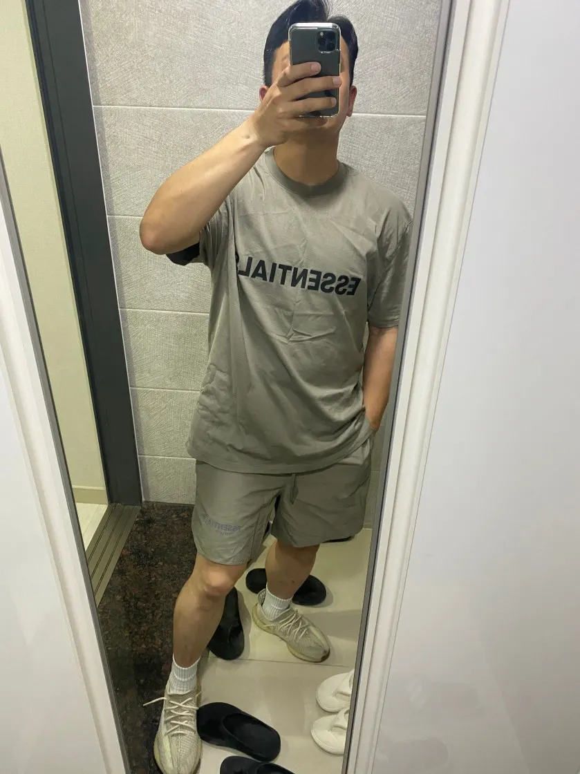 에센셜 3D 실리콘 아플리케 박시 티셔츠 토프 - 20FW thumbnail 5