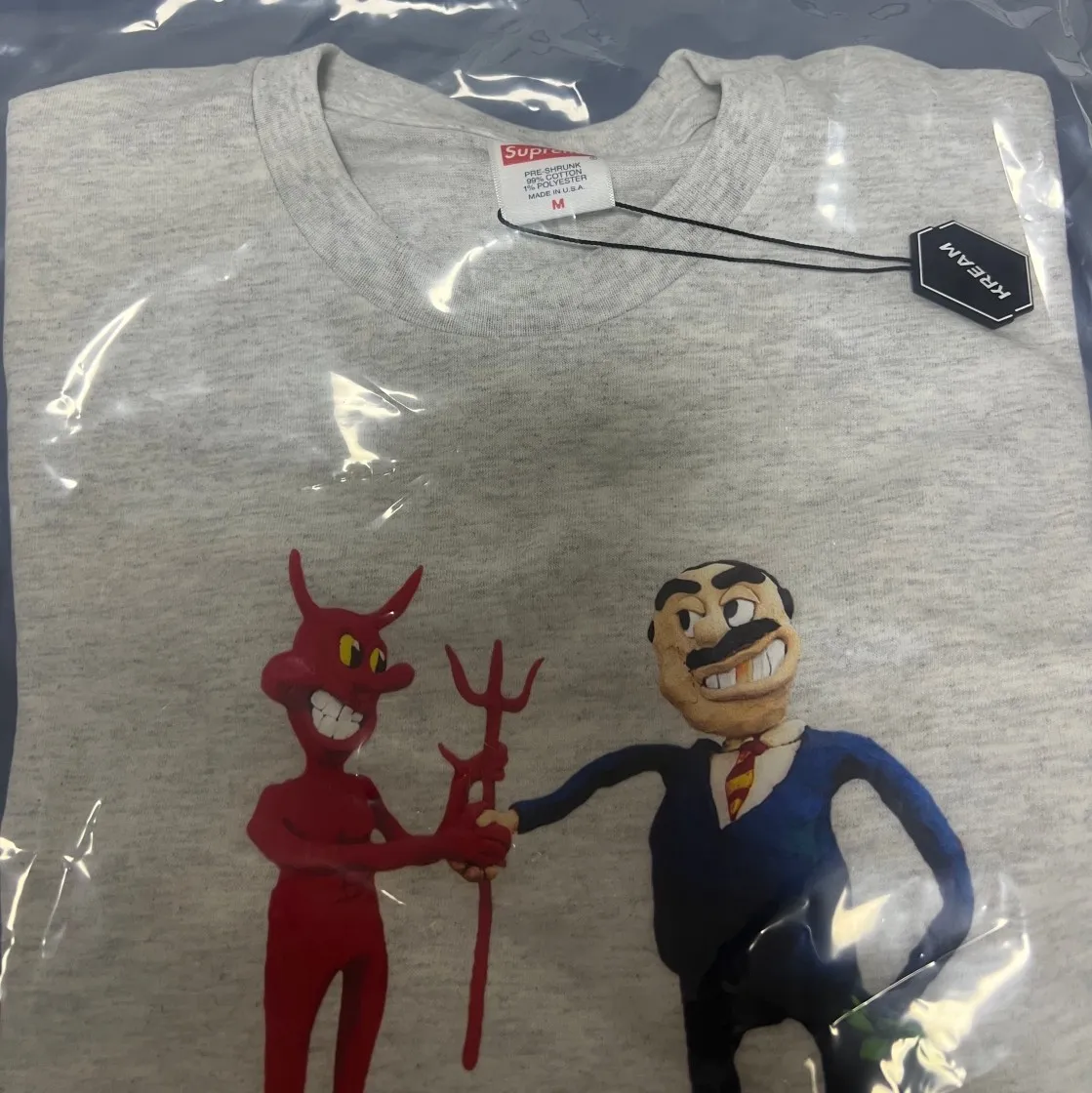 슈프림 비즈니스 티셔츠 애쉬 그레이 - 23SS thumbnail 4