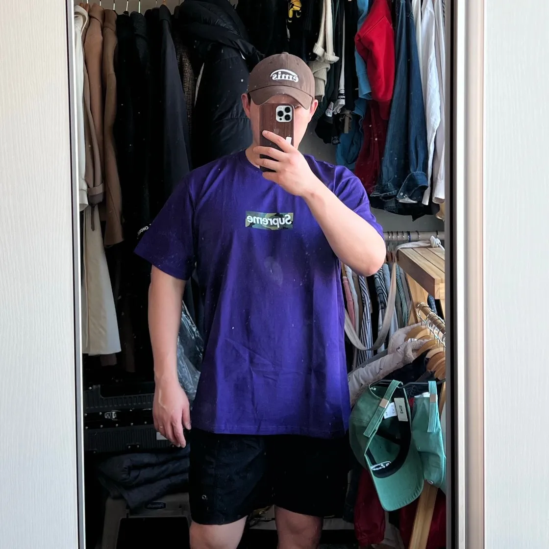 슈프림 박스로고 티셔츠 퍼플 - 23FW thumbnail 3