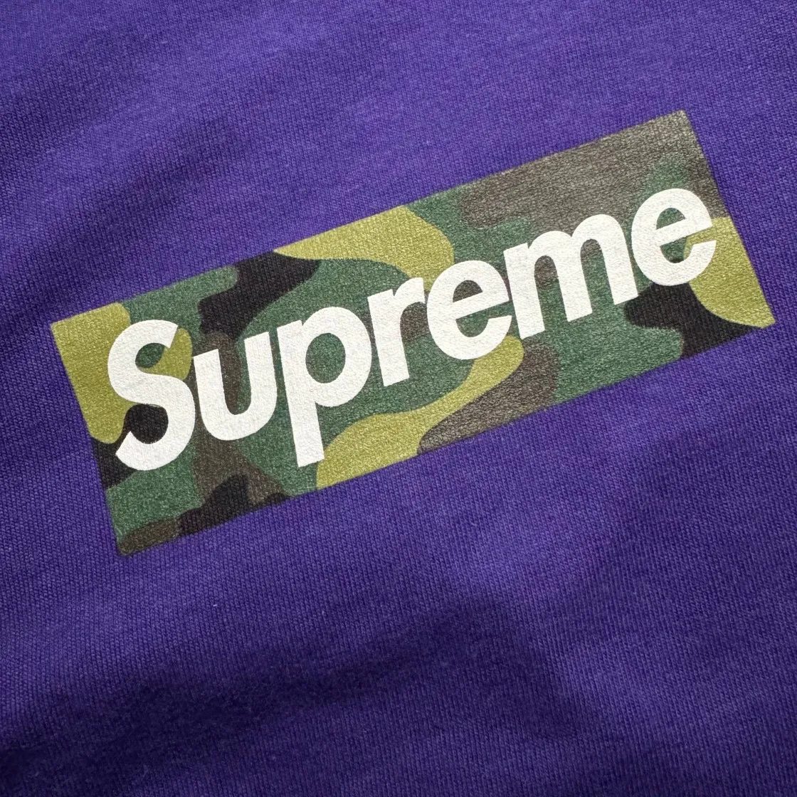 슈프림 박스로고 티셔츠 퍼플 - 23FW thumbnail 5