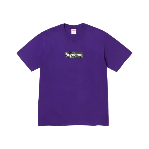 슈프림 박스로고 티셔츠 퍼플 - 23FW