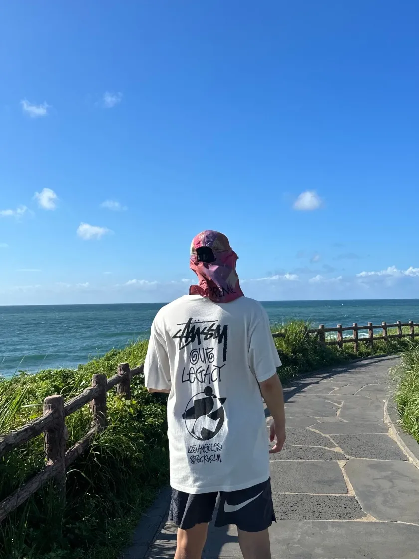 스투시 x 아워레가시 서프맨 2 피그먼트 다이드 티셔츠 내츄럴 thumbnail 5